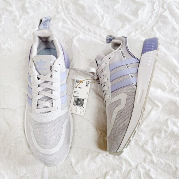 Adidas Multix Women's Shoes Grey One-Dust Purple-Cloud Size 7.5 New - Picture 3 of 9